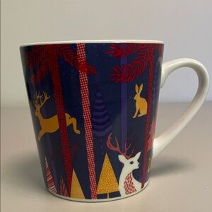 Starbucks Holiday 2017 coffee mug 18 oz woodland deer rabbit limited edition